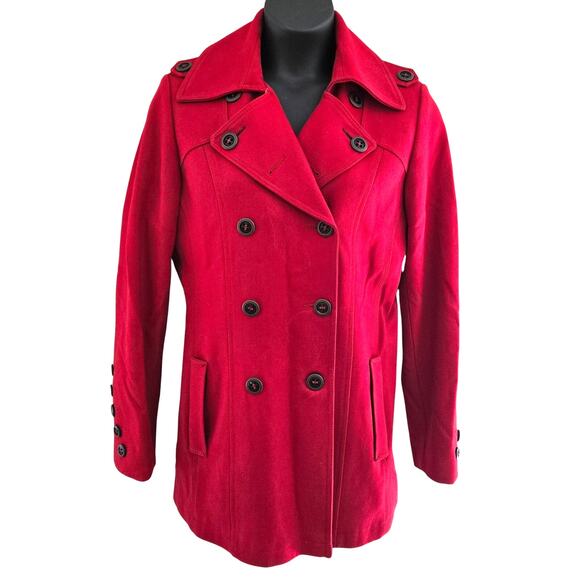 Tall Girl double breated wool pea coat 14 - Picture 1 of 7